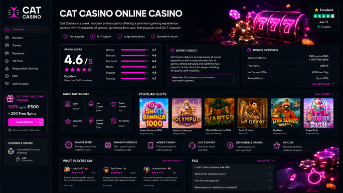 cat casino Gameplay